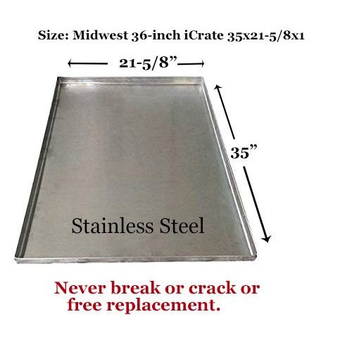  Pinnacle Systems Replacement Tray For Dog Crate  Chew-Proof and Crack-Proof Metal Pan for Dog Crates Lifetime Guarantee -36 Inch