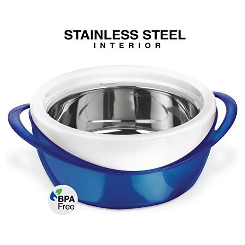  [아마존베스트]Pinnacle Thermoware 3 Pc. Set Casserole Dish - Large Soup and Salad Bowl Set - Insulated Serving Bowl With Lid - Great Bowl for Holiday, Dinner and Party - 2.6 qt. 1.25 qt. .6 qt.