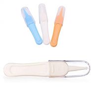 [아마존베스트]PinnacleT1 pinnacleT1 Baby Care Tweezers Portable Newborn Safety Care Ear Nose Navel Cleaning Plastic Tweezers Safety Forceps Set of 3 (3Pc)