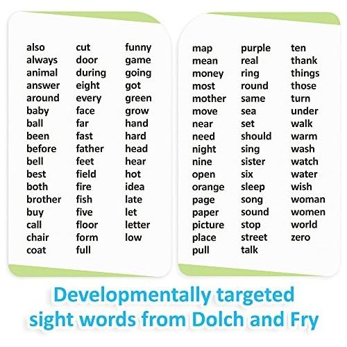  [아마존베스트]Pint-Size Scholars Sight Words Flashcards for Reading Readiness, 100 Pack - Lined & Double-Sided Phonics Word Learning Tools - Prep for Preschool, Kindergarten, Elementary, Home School