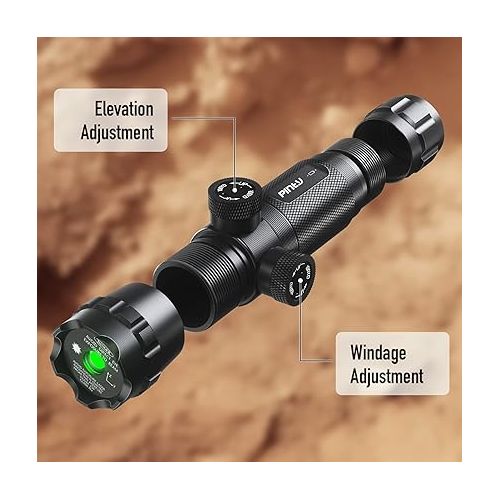  Pinty Hunting Rifle Green Laser Sight Dot Scope Adjustable with Mounts