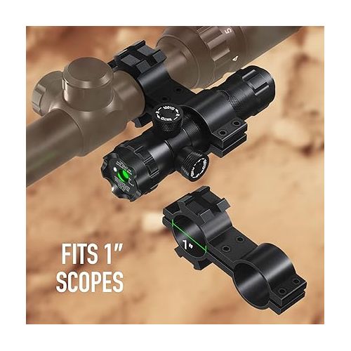  Pinty Hunting Rifle Green Laser Sight Dot Scope Adjustable with Mounts