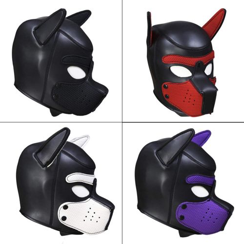  Pinwe Dog Head Masks Costume Party Puppy Hood Cosplay Blindfold Breathable Halloween Masquerade Mask