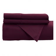 Pinzon Cynthia Adams Collection 100% Cotton Soft Bed Sheets 600 Thread Count 4 Piece Sheet Set - 16 Deep Pocket Bedding (Burgundy, Queen)