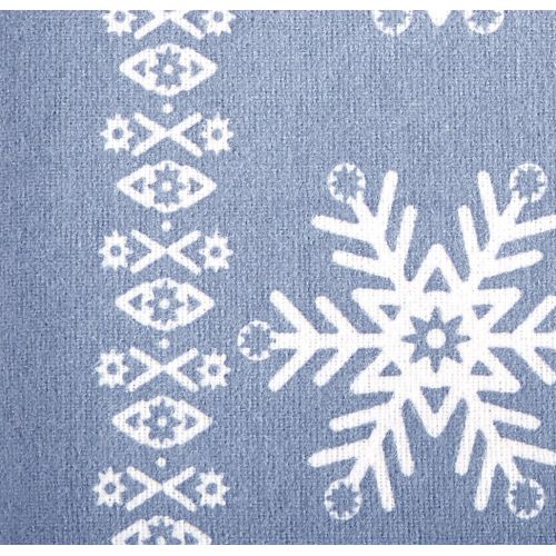  Pinzon by Amazon Pinzon Cotton Flannel Bed Sheet Set - King, Snowflake Dusty Blue