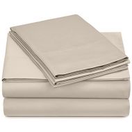 Pinzon by Amazon Pinzon 500-Thread-Count Pima Cotton Sateen Bed Sheet Set - Queen, Canvas