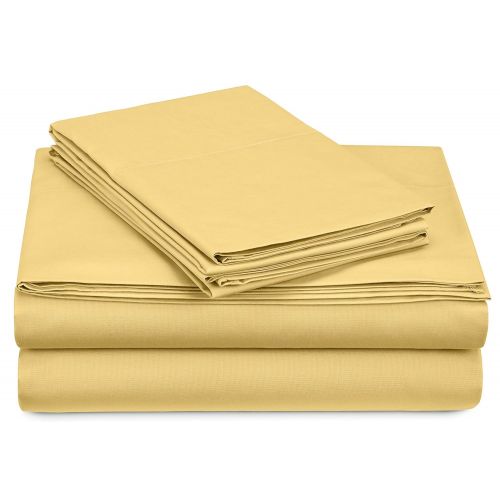  Pinzon by Amazon Pinzon 300 Thread Count Percale Cotton Sheet Set - Full, Straw