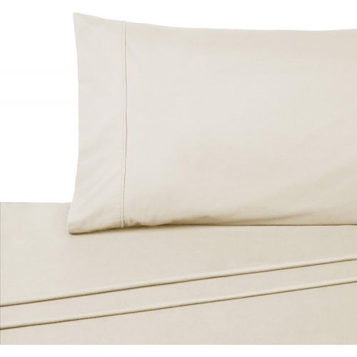  Pinzon by Amazon Pinzon 300 Thread Count Organic Cotton Bed Sheet Set, Twin, Natural