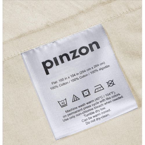  Pinzon by Amazon Pinzon 300 Thread Count Organic Cotton Bed Sheet Set, Twin, Natural