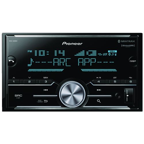 파이오니아 Pioneer MVH-S600BS Double-DIN In-Dash Car Stereo Digital Media Receiver with Bluetooth, SiriusXM Ready & 3 Pairs Of High-Volt RCA Preamp Outputs