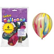 Pioneer National Latex 11540 12" Marbleized Funsational Balloons 6-count by Pioneer
