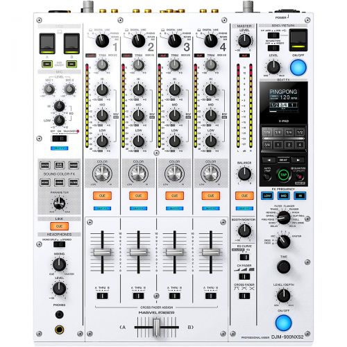 파이오니아 Pioneer DJM-900NXS2-W Limited Edition White Professional 4-Channel Digital DJ Mixer With Dual USB for Serato, TRAKTOR and rekordbox