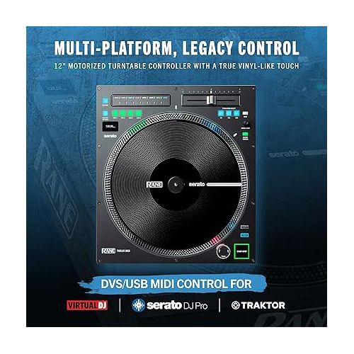 파이오니아 Pioneer DJ DJM-S7 2-channel Mixer for Serato DJ & RANE DJ Twelve MKII | 12-Inch Motorized Vinyl Like MIDI Turntable with USB MIDI & DVS Control for Traktor, Virtual DJ & Serato DJ (TWELVEMKII)