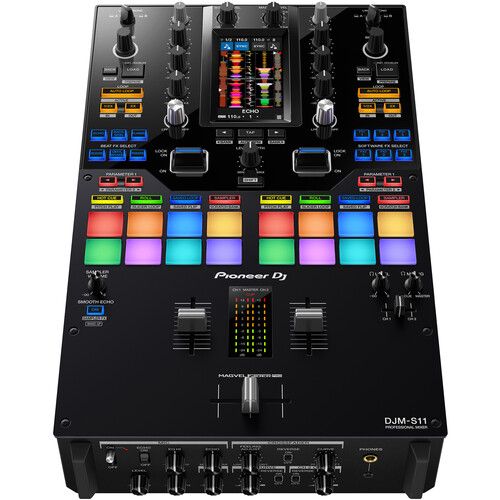 파이오니아 Pioneer DJ DJM-S11 Professional 2-Channel Battle Mixer for Serato DJ Pro / rekordbox (Black)