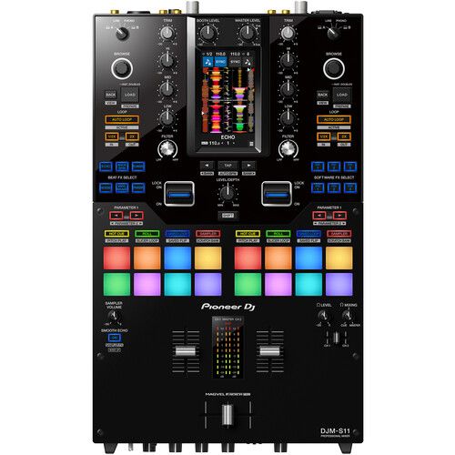 파이오니아 Pioneer DJ DJM-S11 Professional 2-Channel Battle Mixer for Serato DJ Pro / rekordbox (Black)