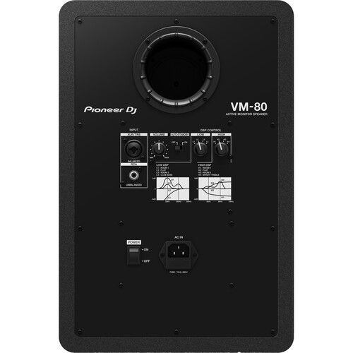 파이오니아 Pioneer DJ VM-80 2-Way Active Studio Monitor (Single, Black)