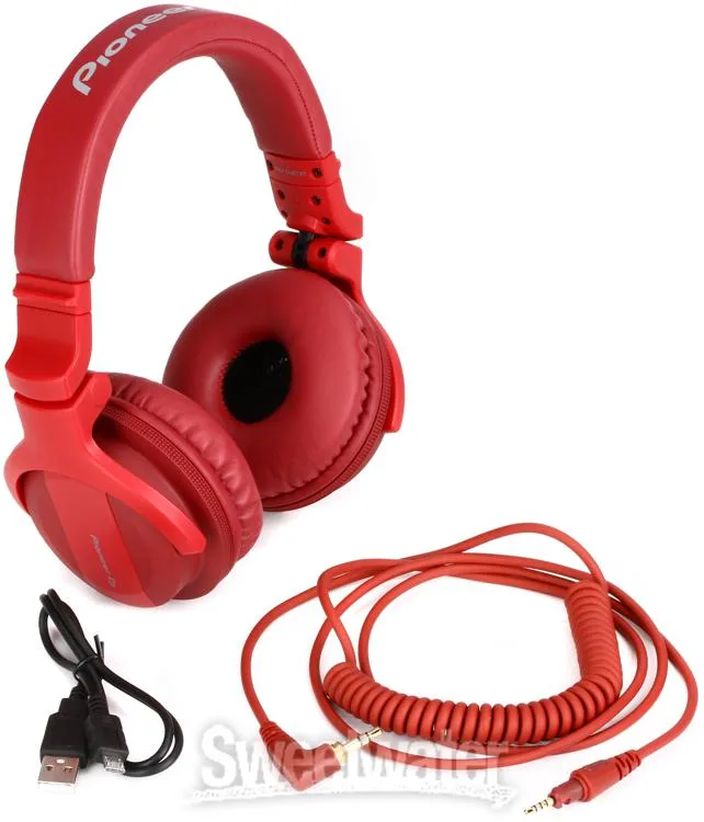 파이오니아 Pioneer DJ HDJ-CUE1BT On-ear Bluetooth DJ Headphone - Red