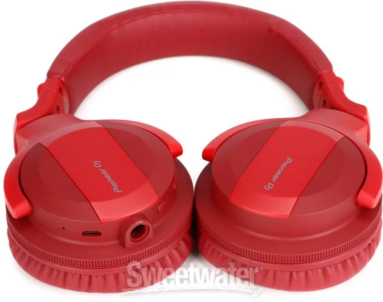 파이오니아 Pioneer DJ HDJ-CUE1BT On-ear Bluetooth DJ Headphone - Red