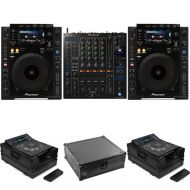 Pioneer DJ DJM-A9 4-channel DJ Mixer and CDJ-900NXS Case Bundle