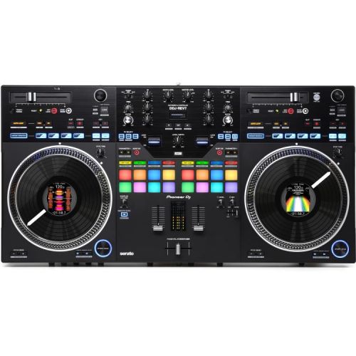 파이오니아 Pioneer DJ DDJ-REV7 2-deck Serato DJ Controller with Laptop Stand and Power Block