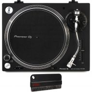 Pioneer DJ PLX-500 Direct Drive Turntable with Ortofon Anti-static Record Brush Bundle