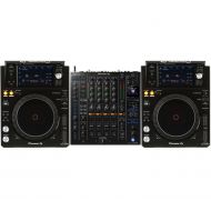 Pioneer DJ DJM-A9 4-channel DJ Mixer with Effects and Dual XDJ-1000MK2 DJ Media Player Bundle