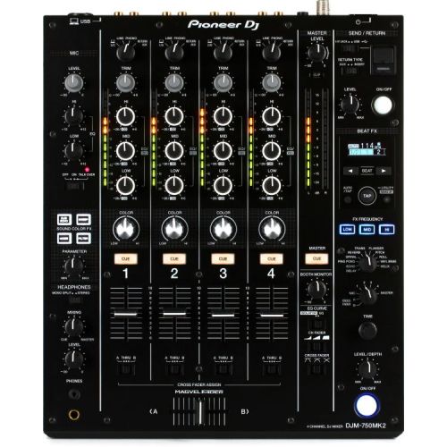 파이오니아 Pioneer DJ DJM-750MK2 4-channel DJ Mixer and Odyssey Hard Case