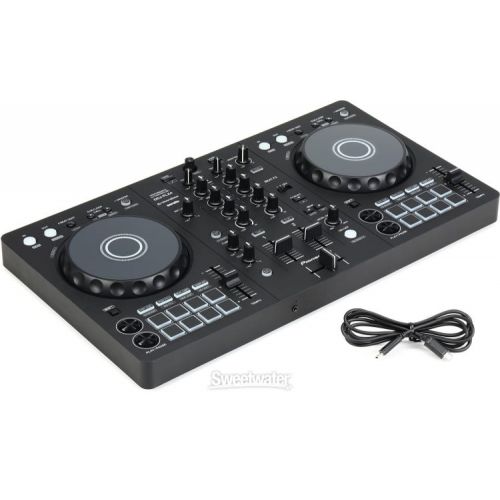 파이오니아 Pioneer DJ DDJ-FLX4 2-deck Rekordbox and Serato DJ Controller with Gig Bag - Graphite