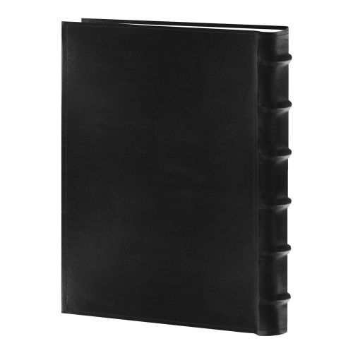 파이오니아 Pioneer Photo Albums Pioneer Sewn Bonded Leather BookBound Bi-Directional Photo Album, Holds 300 4x6 Photos, 3 Per Page. Color: Black.