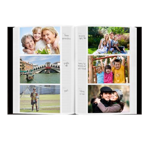 파이오니아 Pioneer Photo Albums Pioneer Sewn Bonded Leather BookBound Bi-Directional Photo Album, Holds 300 4x6 Photos, 3 Per Page. Color: Black.