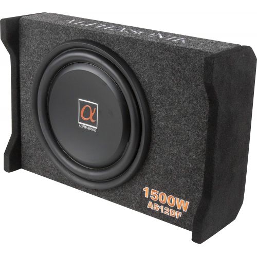 파이오니아 [아마존베스트]PIONEER Alphasonik AS12DF 12 1500 Watts 4-Ohm Down Fire Shallow Mount Flat Enclosed Sub woofer for Tight Spaces in Cars and Trucks, Slim Thin Loaded Subwoofer Air Tight Sealed Bass Enclosu