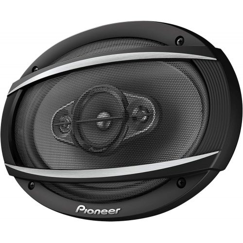 파이오니아 PIONEER TS-A6967S A-Series 6x9 Shallow 4-Way 450 Watts Max Power Black Car Audio Speakers (Pair)