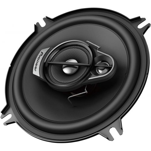 파이오니아 Pioneer TS A1370F 3 Way Coaxial Speakers (300W) 5.1 Powerful Sound, Impp Membrane for Optimal Bass, 50W Continuous Output, Black, 2 Speakers