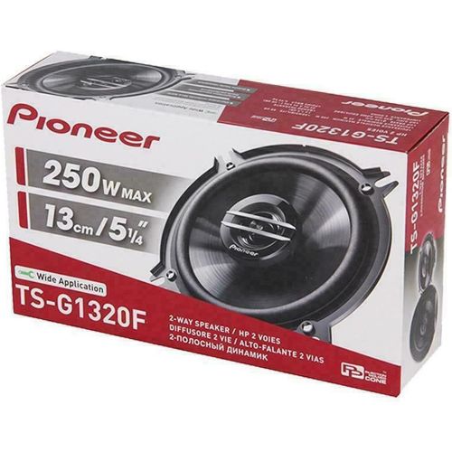 파이오니아 Pioneer TS G1320F 2 way coaxial car speakers (250 W), 13 cm, powerful sound, IMPP membrane for optimal bass, 35 W rated input power, 44.3 mm mounting depth, black, 2 speakers