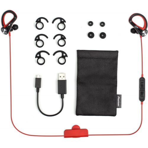 파이오니아 Pioneer Wireless Sweat-Resistant Sports Earphones, Red SE-E7BT(R)
