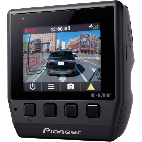 파이오니아 Pioneer ND-DVR100 Low Profile Full 1080P HD Dash Camera with 2-Inch Display, 140° Ultra-Wide Viewing Angle, G-Sensor & Built-in GPS