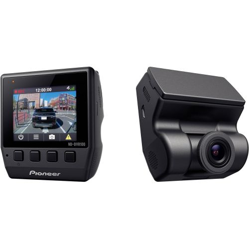 파이오니아 Pioneer ND-DVR100 Low Profile Full 1080P HD Dash Camera with 2-Inch Display, 140° Ultra-Wide Viewing Angle, G-Sensor & Built-in GPS