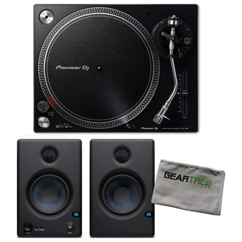 파이오니아 Pioneer DJ PLX-500-K Black Direct Drive Turntable wStudio Monitors and Cloth