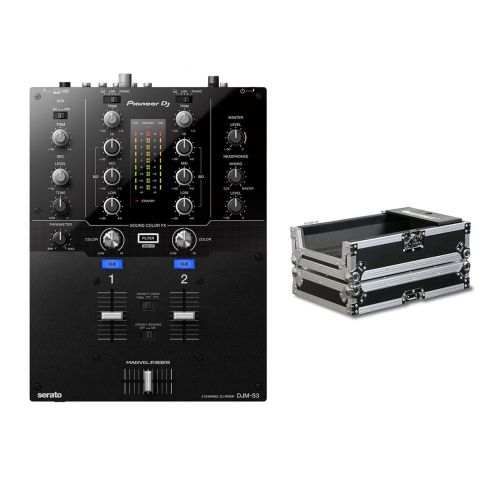 파이오니아 Pioneer DJM-S3 2-Channel DJ Mixer with Built-In Serato + Odyssey FZ10MIX