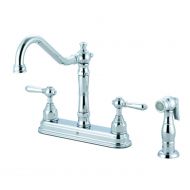 Pioneer Faucets Americana Collection 125211-H60 Two Handle Kitchen Faucet, PVD Polished Chrome