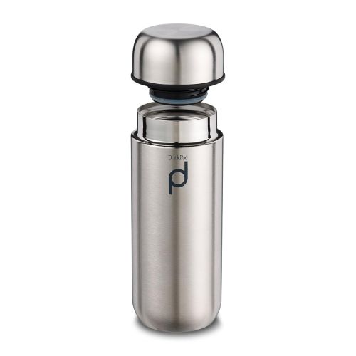  Pioneer Flasks Pioneer DrinkPod Isolierflasche aus Edelstahl 0,2 L Doppelwandig Thermo-Lebensmittelbehalter 6 Stunden Heiss 24 Stunden Kuehl Auslaufsicher BPA-Frei - Gebuersteter Stahl