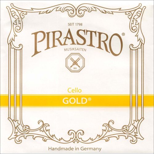  Pirastro Gold Label 4/4 Cello G String - Medium - Silver/Gut