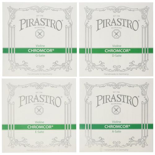  Pirastro 319020 Chromcor Steel Core Violin String Set, E-Ball Mittel Envelope, 4/4 Size