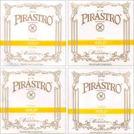 Pirastro Gold Label 4/4 Violin String Set - Medium - with Ball End E