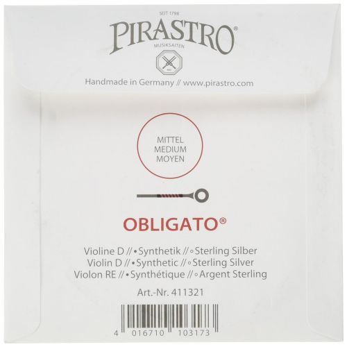  Pirastro Obligato Violin Strings Set with Steel E Ball End