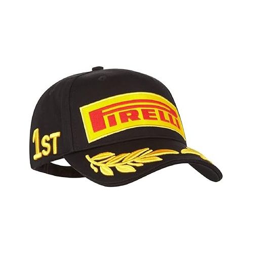  Pirelli Unisex Adult Podium 1st Place Champion Cap Black Adjustable Strapback Hat