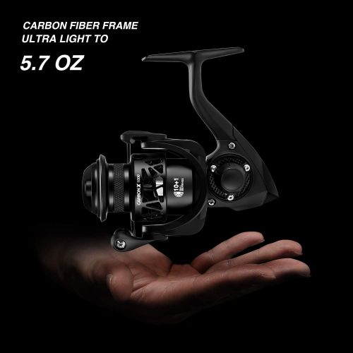  Piscifun Carbon X Spinning Reels - Light to 5.7oz, 5.2:1-6.2:1 High Speed Gear Ratio, Carbon Frame and Rotor, 10+1 Shielded BB, Smooth Powerful Freshwater and Saltwater Spinning Fi