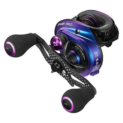  [아마존베스트]Piscifun Spark Pro Baitcasting Reel - Low Profile Baitcaster Fishing Reel, Super Compact 7.5kg Carbon Fiber Train, 11+1 Shielded Ball Bearings, Magnetic Brake System