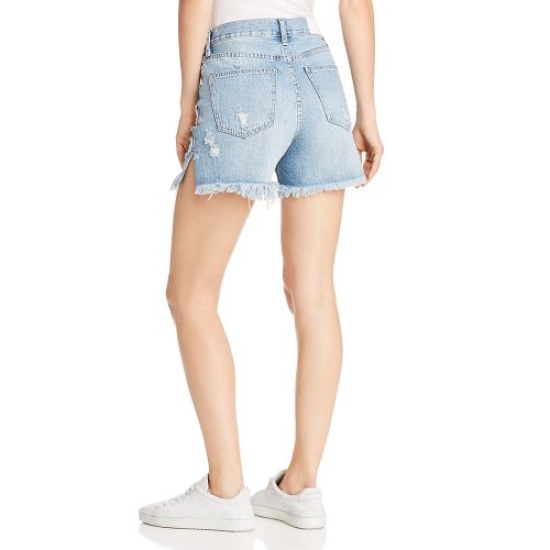  Pistola Devin Mom Cutoff Denim Shorts in Savage Blue