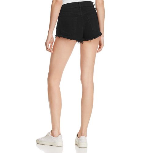  Pistola Nova Distressed Denim Cutoff Shorts in Onyx